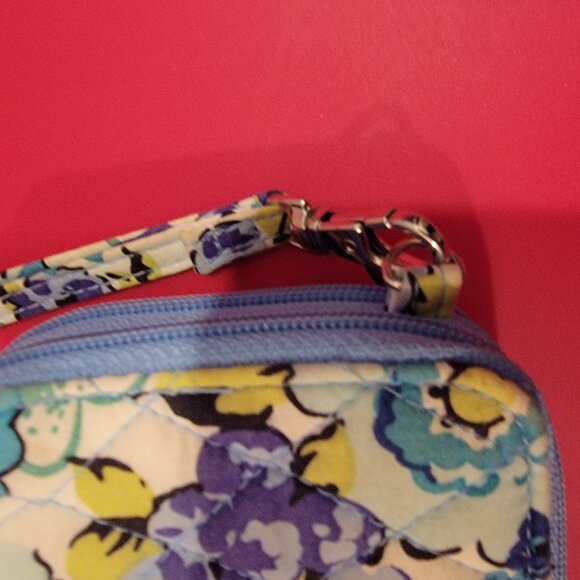 Vera Bradley Pansies Floral Double Zipper Floral Clutch/Wristlet Purse - Picture 9 of 12